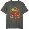 imageStar Wars Boba Fett Tropical Print Helmet TShirtAsphalt Grey