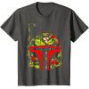imageStar Wars Boba Fett Tropical Print Helmet TShirtAsphalt Grey