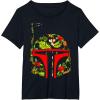 imageStar Wars Boba Fett Tropical Print Helmet TShirtBlack