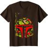 imageStar Wars Boba Fett Tropical Print Helmet TShirtBrown