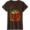 imageStar Wars Boba Fett Tropical Print Helmet TShirtBrown