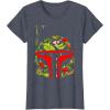 imageStar Wars Boba Fett Tropical Print Helmet TShirtHeather Blue