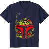 imageStar Wars Boba Fett Tropical Print Helmet TShirtNavy Blue