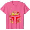 imageStar Wars Boba Fett Tropical Print Helmet TShirtPink Heather