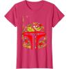 imageStar Wars Boba Fett Tropical Print Helmet TShirtRed Heather