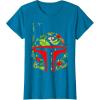 imageStar Wars Boba Fett Tropical Print Helmet TShirtSapphire Blue