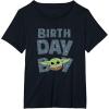 imageStar Wars Grogu Birthday Boy Big Face TShirtBlack