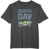 imageStar Wars Grogu Birthday Boy Big Face TShirtDark Heather Grey