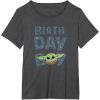 imageStar Wars Grogu Birthday Boy Big Face TShirtDark Heather Grey