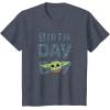 imageStar Wars Grogu Birthday Boy Big Face TShirtHeather Blue