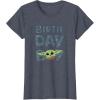 imageStar Wars Grogu Birthday Boy Big Face TShirtHeather Blue