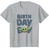 imageStar Wars Grogu Birthday Boy Big Face TShirtHeather Grey