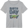 imageStar Wars Grogu Birthday Boy Big Face TShirtHeather Grey