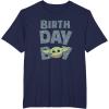 imageStar Wars Grogu Birthday Boy Big Face TShirtNavy Blue