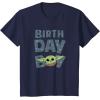 imageStar Wars Grogu Birthday Boy Big Face TShirtNavy Blue