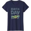 imageStar Wars Grogu Birthday Boy Big Face TShirtNavy Blue