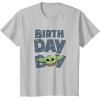 imageStar Wars Grogu Birthday Boy Big Face TShirtSilver Grey