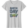 imageStar Wars Grogu Birthday Boy Big Face TShirtSilver Grey