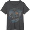 imageStar Wars The Empire Strikes Back Boba Fett Vintage Portrait TShirtDark Heather Grey