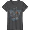 imageStar Wars The Empire Strikes Back Boba Fett Vintage Portrait TShirtDark Heather Grey