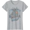 imageStar Wars The Empire Strikes Back Boba Fett Vintage Portrait TShirtHeather Grey