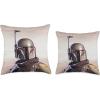 imageStar Wars The Mandalorian Bounty Hunter Boba Fett Portrait Throw Pillow16x16
