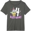 imageStar Wars The Mandalorian Grogu 4th Birthday Ice Cream Cone TShirtAsphalt Grey