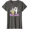 imageStar Wars The Mandalorian Grogu 4th Birthday Ice Cream Cone TShirtAsphalt Grey