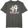imageStar Wars The Mandalorian Grogu 4th Birthday Ice Cream Cone TShirtAsphalt Grey