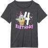 imageStar Wars The Mandalorian Grogu 4th Birthday Ice Cream Cone TShirtDark Heather Grey