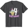imageStar Wars The Mandalorian Grogu 4th Birthday Ice Cream Cone TShirtDark Heather Grey