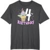 imageStar Wars The Mandalorian Grogu 4th Birthday Ice Cream Cone TShirtDark Heather Grey