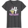 imageStar Wars The Mandalorian Grogu 4th Birthday Ice Cream Cone TShirtDark Heather Grey