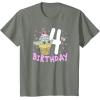 imageStar Wars The Mandalorian Grogu 4th Birthday Ice Cream Cone TShirtOlive Heather