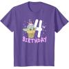 imageStar Wars The Mandalorian Grogu 4th Birthday Ice Cream Cone TShirtPurple Heather