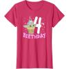 imageStar Wars The Mandalorian Grogu 4th Birthday Ice Cream Cone TShirtRed Heather