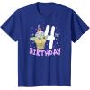 imageStar Wars The Mandalorian Grogu 4th Birthday Ice Cream Cone TShirtRoyal Blue