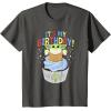 imageStar Wars The Mandalorian Grogu Its My Birthday Cupcake TShirtAsphalt Grey