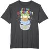 imageStar Wars The Mandalorian Grogu Its My Birthday Cupcake TShirtDark Heather Grey