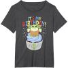 imageStar Wars The Mandalorian Grogu Its My Birthday Cupcake TShirtDark Heather Grey
