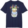 imageStar Wars The Mandalorian Grogu Its My Birthday Cupcake TShirtNavy Blue