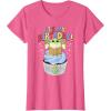 imageStar Wars The Mandalorian Grogu Its My Birthday Cupcake TShirtPink Heather