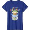imageStar Wars The Mandalorian Grogu Its My Birthday Cupcake TShirtRoyal Blue