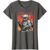 imageStar Wars Visions Boba Fett Samurai Poster TShirtAsphalt Grey