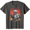imageStar Wars Visions Boba Fett Samurai Poster TShirtAsphalt Grey