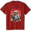 imageStar Wars Visions Boba Fett Samurai Poster TShirtCranberry Red
