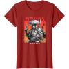 imageStar Wars Visions Boba Fett Samurai Poster TShirtCranberry Red