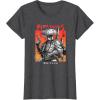 imageStar Wars Visions Boba Fett Samurai Poster TShirtDark Heather Grey