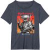 imageStar Wars Visions Boba Fett Samurai Poster TShirtHeather Blue