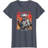 imageStar Wars Visions Boba Fett Samurai Poster TShirtHeather Blue